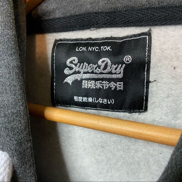 Super Dry Premium Sequin Entry Jacket Hoodie Gray in Size US 4 - Picture 7 of 10